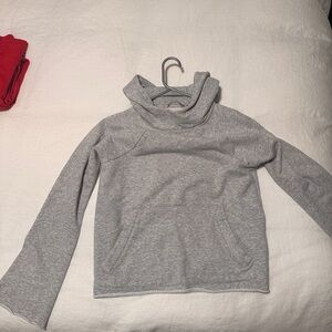 Athleta Light Gray Cowl Neck Sweatshirt